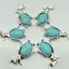 Venta Caliente Transfronteriza Joyería Europea y Americana Accesorios para Collares Cristal Natural Ágata Piedra Preciosa Colgante de Pingüino Aleación Accesorios Ecológicos