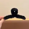 Presilha de cabelo de pelúcia de alta qualidade para outono e inverno para mulheres, versátil e fofa, presilha de tubarão para a parte de trás da cabeça, novo estilo coreano 2026, presilha de garra