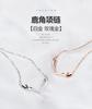 Bonito y bonito collar de astas pequeñas bañado en plata y cobre con colgante de alce femenino, regalo navideño sencillo japonés y coreano para novia.