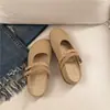 En stock plataforma punta cerrada estilo Birkenstock lino 2026 verano nuevo casual transpirables sin cordones mules para mujer