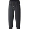 Pantalones de Algodón para Hombre y Mujer de Invierno con Forro Polar Engrosados Pantalones de Hombre para Personas de Mediana Edad y Mayores Rodilleras de Pelo Largo Pantalones de Chándal de Polar Ártico Cálidos