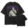 Camiseta Manga Curta Gola Redonda Y2K Roupas Masculinas Novidades