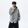 Sudadera cárdigan estilo americano con patchwork y doble cremallera para hombre, talla grande, corte holgado, marca de moda, primavera y otoño, chaqueta versátil resistente para pareja