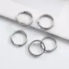 Anillo de Llave de Acero Inoxidable al por Mayorista de Fábrica Anillo Plano de Alambre Plano Anillo de Llave Cadena para Ropa Equipaje Accesorios Anillo para Colgar Juguetes