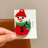 Pasador de Navidad para Niñas, Adorno para la Cabeza de Lana Tejida, Alce del Bosque, Árbol de Navidad, Lindo Pasador Festivo para Niñas, Pinza Lateral