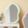 Espejo de Maquillaje Irregular con Forma de Nube, Espejo de Princesa para Retoques, Adecuado para Estudiantes, Puede Estar de Pie o Colgarse, Espejo de Maquillaje Plegable Grande