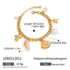 Jieding Pulsera de Acero Inoxidable Estilo Europeo y Americano Estrella de Mar Concha Ins Estilo Coreano Estilo Vacaciones Joyería Transfronteriza Pulsera de Concha