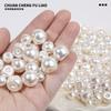 Botones de Perla, Estilo Pequeño Fragante, Botones de Ojo Oscuro de Alto Brillo, Pies Metálicos, Botones de Camisa, Botones Decorativos de Cheongsam, Accesorios para Chaquetas de Suéter