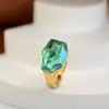 Anel Lipor Colorido de Cristal Original Joia Baoman Novo com Pedra Preciosa Lapidação Diamante Multifacetada com Fogo e Brilho Completos