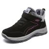 Zapatos de Algodón de Invierno para Mujer para Uso en Exteriores, Zapatos Forrados de Felpa, Zapatos para Mujer de Dropshipping, Botas de Nieve Cálidas y a Prueba de Frío para Otoño e Invierno, Zapatos de Caminar Gruesos con Velcro