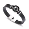 Pulsera trenzada Hy Cross-Border Amantes del Sol y la Luna Acero Inoxidable Joya del Tiempo Pulsera Trenzada Día de San Valentín Pulsera de Pareja Pulsera de Luna