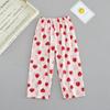 Calça Pijama Infantil Verão Algodão Seda Fina Viscose Calça de Casa Calças Infantis Infantis Calças para Meia-idade