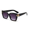 Gafas de sol cuadradas retro con letras de la marca 2024D, mismo estilo, para mujer, de alta gama, adelgazantes, versátiles, de estilo de lujo ligero, para exportación