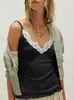 Nuevo producto Y2K transfronterizo: camisola de verano para mujer con diseño de patchwork, estilo chica picante, dobladillo irregular, top exterior puro y seductor