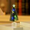 Árbol de Navidad LED Colorido Luminoso Pino de Navidad Regalo de Navidad Decoración de Escritorio para Ventana Adornos Pequeños Árbol de Navidad