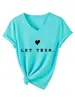 Amazon Ebay Sitio Independiente Moda Casual Mujer Deja Que Hueco Corazón Pequeño Cuello en V Manga Corta Camiseta Capa Base