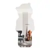 Espelho de Corpo Inteiro, Espelho de Maquiagem em Formato Especial de Urso à Prova de Explosão, Espelho de Vestir Doméstico Sem Moldura Autoadesivo Montado na Parede, Espelho Decorativo Estilo Ins