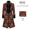 Gótico Steampunk Vintage Abrigo Largo Halloween Corte Victoriano Cuello Alto Disfraz de Vampiro Pirata