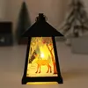 Decorações de Natal transfronteiriças pavilhão luminoso pequena lamparina a óleo Natal lamparina de vento portátil presente bar ornamentos de mesa