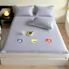 Dibujo Animado Perro Azul Waffe Set de Tres Piezas Esterilla de Seda Helada Gorro de Cama Esterilla con Bordado para Aire Acondicionado Lavable a Máquina Plegable