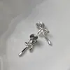 Pendientes Minimalistas de Lazo Plateados para Mujer, Diseño de Nicho, Pendientes Únicos, Pinzas para Orejas de Disco en Espiral Antimosquitos Dulces y Exquisitos de Gama Alta