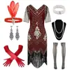 Vestido de Fiesta de Noche con Borlas Europeo y Americano S-5XL Vintage de los Años 20 con Lentejuelas y Perlas Vestido Gatsby Amazon