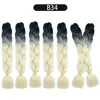 Perucas de Dreadlock de Fibra Sintética para Comércio Exterior Atacadista, Extensões de Cabelo Longo Tingidas em Degradê para Mulheres, Cabelo Trançado, Tranças Africanas Grossas