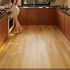 Alfombra de Piso para Cocina Estilo Vintage Americano, Alfombra de Cuero Lavable y Resistente a Manchas, Antideslizante, Resistente al Aceite, Fácil de Mantener, Tapete para Pies sin Lavado