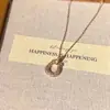 Collar de Plata de Ley S925 con Diamante de Alto Carbono, Estilo Lujo Ligero, Hebilla de Herradura, Estilo de Moda de Gama Alta, Diseño de Nicho Lujo Ligero