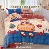 2026 Nuevo Estilo de Pompón Engrosado Estampado Formato Grande Dibujos Animados Alto Gramaje Leche Polar Conjunto de Tres Piezas Conjunto de Cuatro Piezas Sábana Cama Cama