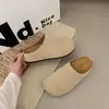 Mocasines casuales estilo coreano 2026, estilo perezoso, pantuflas sin talón de gamuza de suela gruesa para otoño e invierno, Birkenstock
