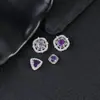 Prata 925 Banhada a Ouro Inlaid Piezoelétrico Ametista Dinheiro Pixiu Acessórios Feito à Mão DIY Joias Série Cristal Contas Espaçadoras