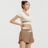 Conjunto Fitness Nude, Conjunto Esportivo Sem Costura, Conjunto de Combinação de Cores de Verão, Conjunto de Yoga Slim