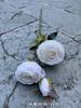 Fábrica de rosas de simulação roxa comércio exterior 3 rosas imperiais princesas brancas amarelas redondas projeto de rosas falsas para casamento atacado