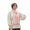 Bufanda de punto de hilo de núcleo de color liso de nuevo estilo para otoño e invierno, bufanda cálida y gruesa de lana para mujer, estilo coreano, para estudiantes, pareja de invierno