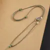 High-end mão-tecido colar corda jade pingente cordão halter pingente de jade jade jade cordão de segurança para homens e mulheres