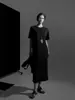 Vestido Casual de Moda Adelgazante de Color Sólido con Cuello Redondo y Manga Corta Minimalista Versátil Petite Verano 2026 Nuevo de Moda
