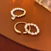 Anillo Abierto Geométrico de Metal Estilo Transfronterizo Europeo y Americano Anillo de Dedo de Lujo de Gama Alta Diseño Joyería Exagerada de Nicho