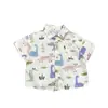 Camisas de Manga Corta para Niños, Camisas Florales para Niños, Tops Ligeros de Verano para Niños Estilo Hong Kong, Ropa de Verano para Bebés Niños Estilo Coreano, Moderno