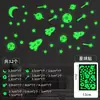 Adesivos luminosos para quarto infantil, quarto, sala de estar, adesivos luminosos para animais de estimação, adesivos de estrela luminosos de cor sólida, adesivos de decoração de parede de desenhos animados