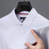 Hem Split ~ Camisa Polo de Algodão Pesado Masculina Verão Nova Cor Sólida Manga Curta Camiseta Casual Joker Lapela Top