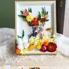 Regalo del Día de la Madre Marco de Fotos con Flores Secas Hecho a Mano DIY Marco de Fotos de Escenario con Flores Secas Accesorios para Actividades de Salón del Día de la Madre Team Building