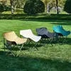 Silla portátil de respaldo alto para exteriores, silla plegable para acampar, silla lunar, mesa enrollable, mesa de comedor para el hogar, puesto de mercado nocturno