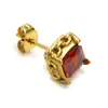 Pendientes Cuadrados de Zirconia y Acero de Titanio para Hombre de Moda Estilo Japonés y Coreano Nicho Gama Alta Retro Yuppi Pendientes Guapos para Hombre