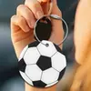 Nova Etiqueta de Mochila de Viagem Acrílica de Futebol Mais Vendida com Argola de Metal para Mala Chave de Mochila