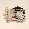 Marco de Fotos Personalizado Personalizado Transfronterizo 2025 Marco de Fotos de Birrete de Graduación de Madera