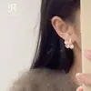 Aretes de Flor de Esmalte Rosa, Únicos Pendientes Populares Nuevos 2026 para Mujer, de Alta Gama, Lujo Ligero y Elegantes Accesorios para Orejas