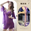 Estilo Europeo y Americano Lencería Sexy Talla Grande Traje Sexy de Tres Piezas con Falda de Tirantes de Encaje y Tul Camisón de Tirantes Qq
