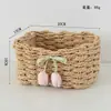 Cesta de Almacenamiento Tejida de Tul Organizador de Escritorio para Cuidado de la Piel Accesorios para el Cabello Decorativa de Cuerda de Papel Caja para Artículos Varios de Pasillo Transfronteriza