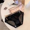 Pantaletas Sexy Huecas con Borde de Leopardo para Mujer Algodón Puro Entrepierna Antibacteriana Color de Contraste Cubriendo Glúteos Pura Tentación Deseo Braguitas Seamless para Niñas